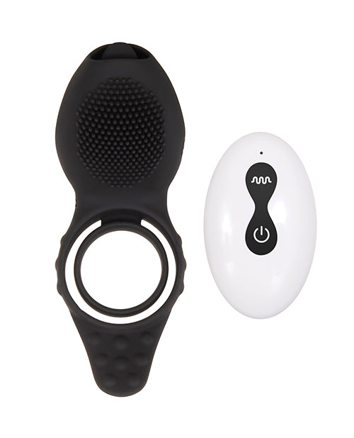 Mr. Flicker Rechargeable Silicone Cock Ring - Black