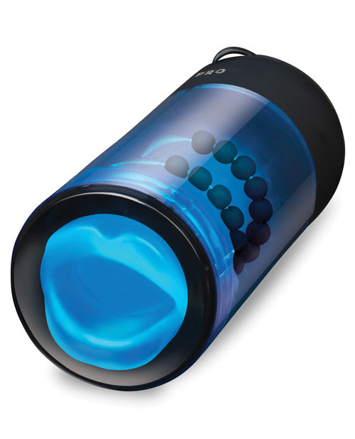 ZOLO Blowpro Vibrating Simulator Masturbator with Bullet and Wired Remote Control - Blue/Black