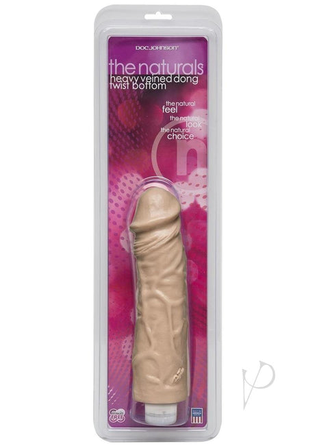 The Naturals Heavy Veined Thick Dildo 8in - Vanilla