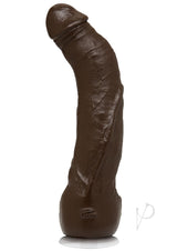 Signature Cocks Black Thunder Dildo 12in - Chocolate