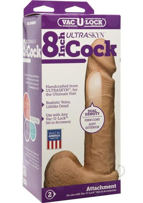 Vac-U-Lock Ultraskyn Dildo 8in - Vanilla