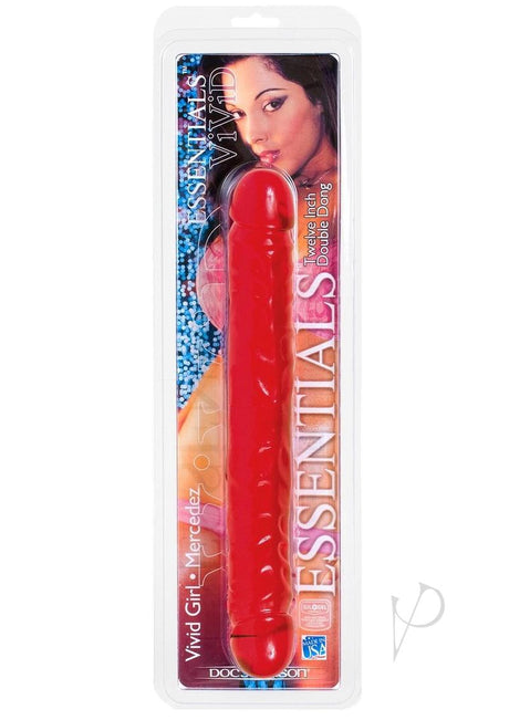 Vivid Essentials Double Dildo 12in - Red