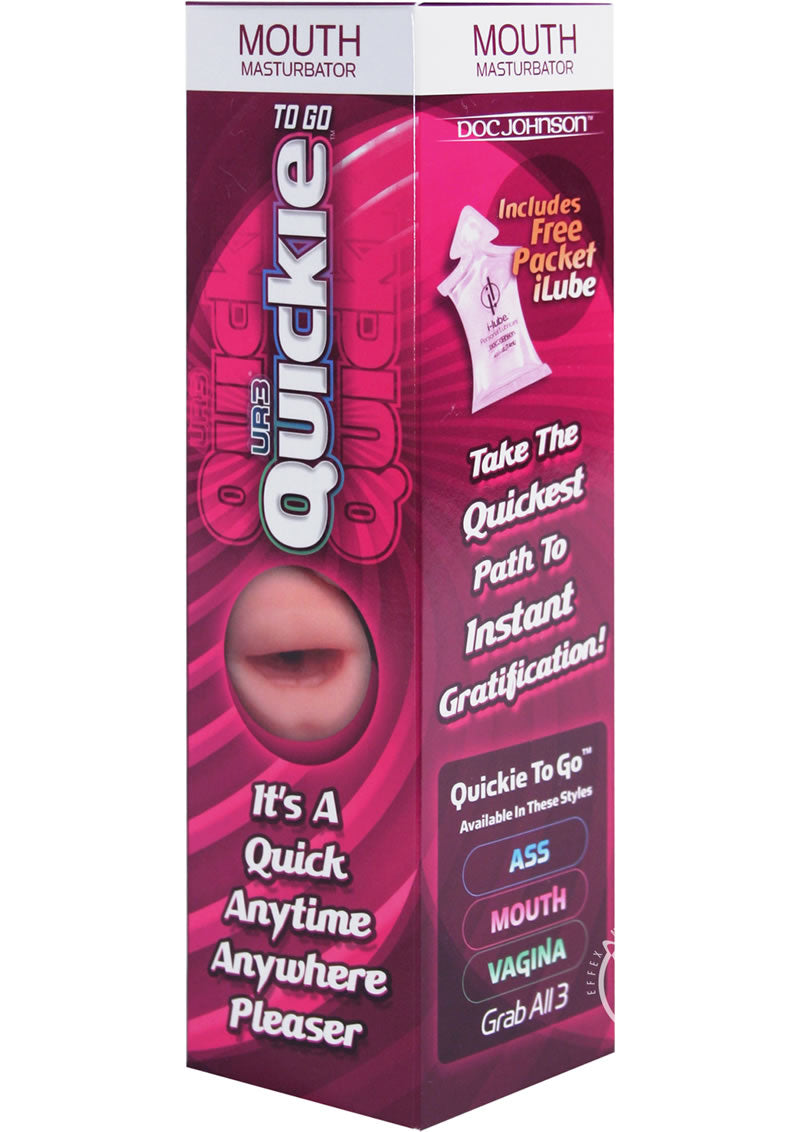 Quickie To Go Ultraskyn Masturbator - Mouth - Vanilla