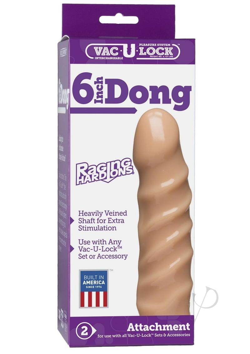 Vac-U-Lock Raging Hard-Ons Dildo 6in - Vanilla