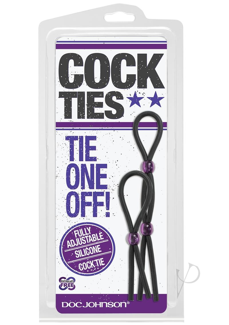 Silicone Adjustable Cock Ties (2 Piece Kit) - Black