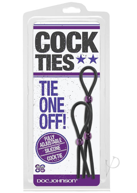 Silicone Adjustable Cock Ties (2 Piece Kit) - Black