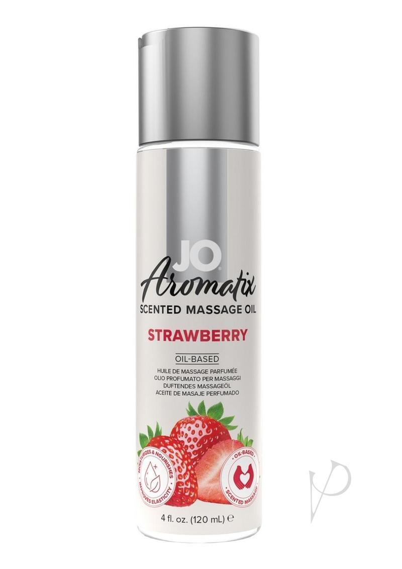 Jo Aromatix Massage Oil 4oz - Strawberry