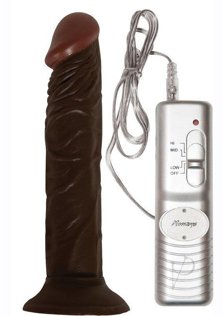 All American Whoppers Vibrating Dildo 8in - Chocolate