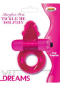 Purrfect Pets Tickle Me Dolphin Silicone Stimulator with Vibrating Bullet - Pink