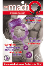 The MachO Erection Keeper Vibrating Cock Ring -Purple