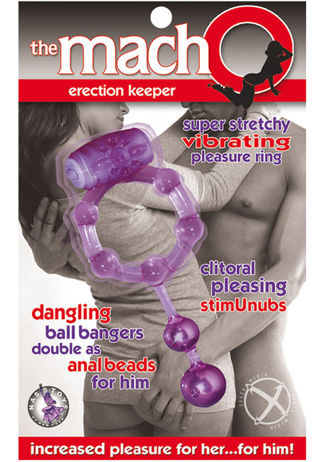 The MachO Erection Keeper Vibrating Cock Ring -Purple