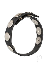 Leather Multi-Snap Cock Ring - Black