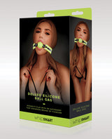 WhipSmart Glow in the Dark Deluxe Silicone Ball Gag - Green