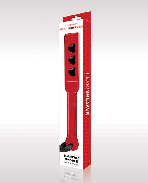 WhipSmart Heartbreaker Spanking Paddle - Red/Black