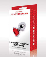 WhipSmart Heartbreaker 2.5" Heart Crystal Butt Plug - Red