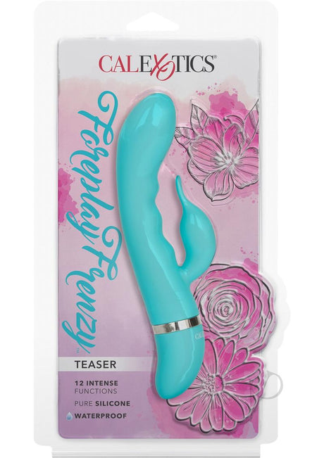 Foreplay Frenzy Teaser Silicone Rabbit Vibrator -Blue
