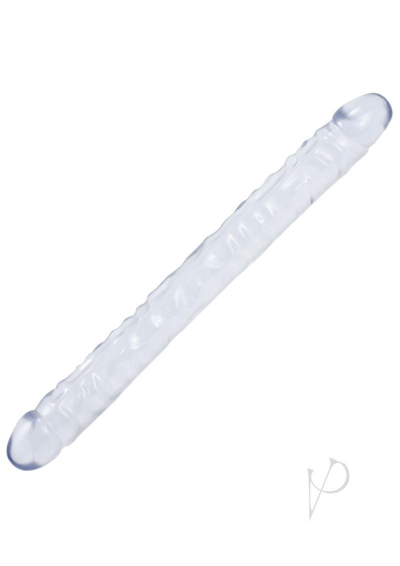 Crystal Jellies Double Dildo 18in - Clear