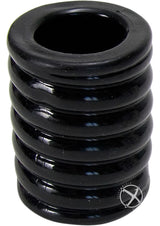 TitanMen Ribbed Stretch-To-Fit Cock Cage - Black