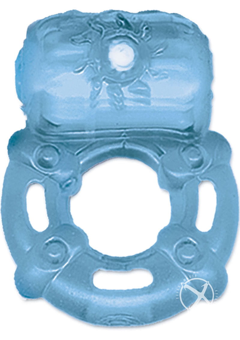 The MachO Nite-Lights Vibrating Cock Ring - Blue