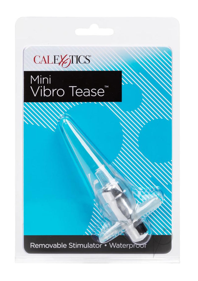 Mini Vibro Tease Vibrating Butt Plug - Clear