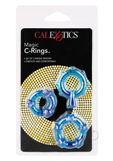 Magic C Rings Cock Rings (3 Piece Set) - Blue