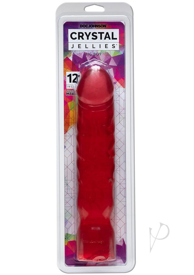 Crystal Jellies Big Boy Dildo 12in - Pink