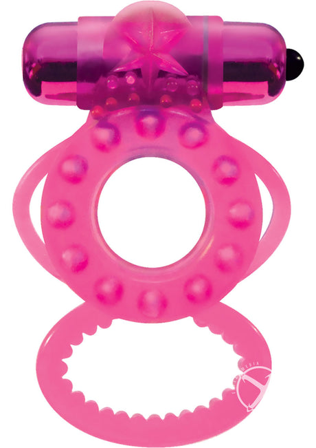 Magna Man Magnetic Vibrating Cock Ring - Magenta