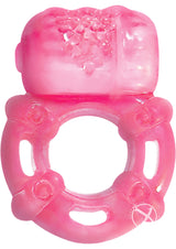 Super Stud Orgasmic Vibrating Silicone Cock Ring Waterproof - Magenta