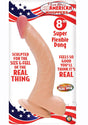 Real Skin All American Whoppers Dildo with Balls 8in - Vanilla