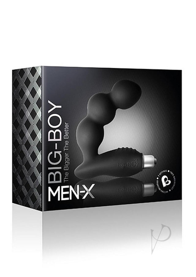 Big Boy Silicone Prostate and Perineum Massager Vibrator - Black