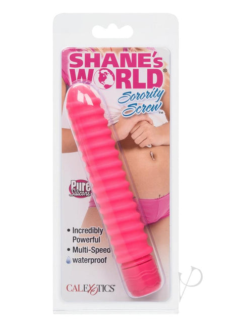 Shane's World Sorority Screw Silicone Vibrator - Pink