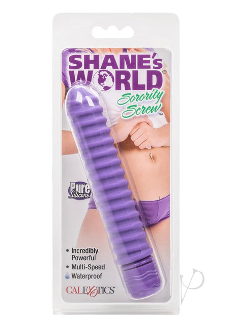 Shane's World Sorority Screw Silicone Vibrator - Purple