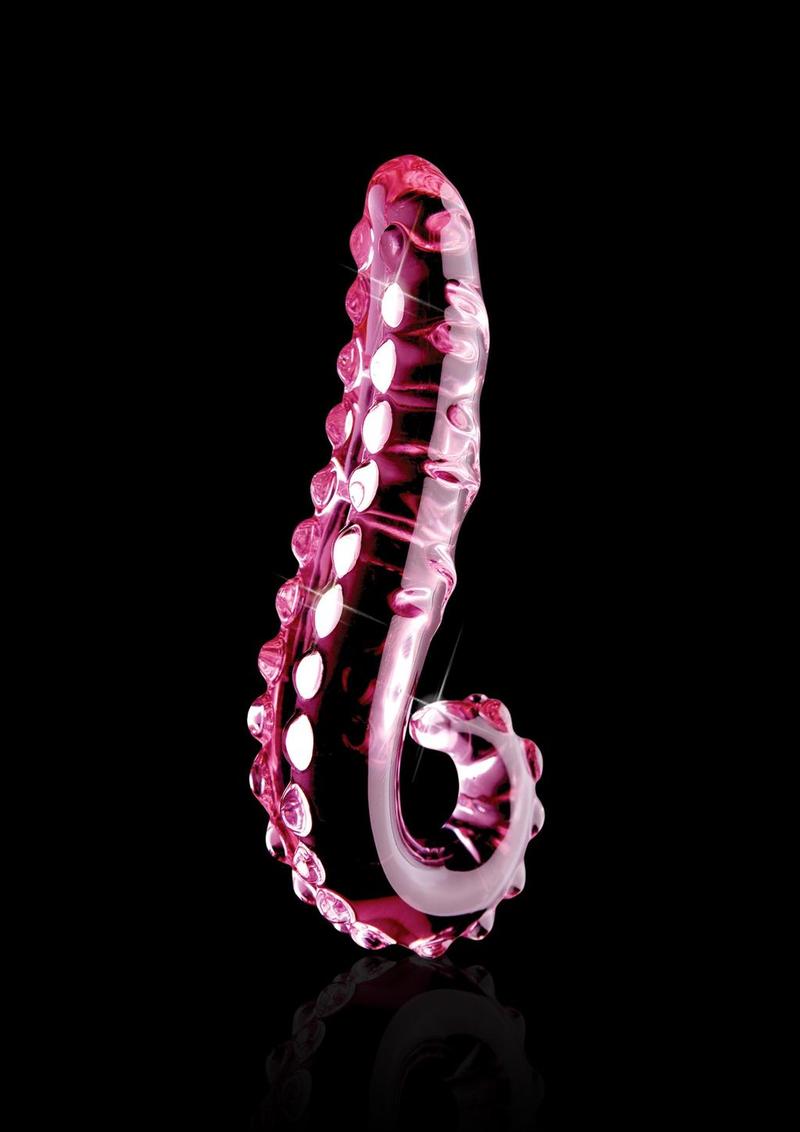 Icicles No. 24 Textured Glass Dildo 6in - Pink