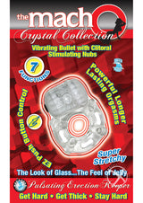 The MachO Crystal Collection Pulsating Erection Keeper Vibrating Cock Ring - Clear