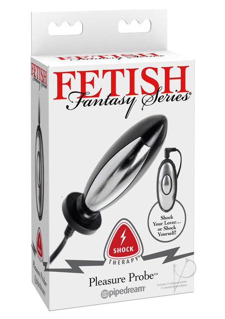 Fetish Fantasy Series Shock Therapy Pleasure Probe with Power Unit - Black and Silver