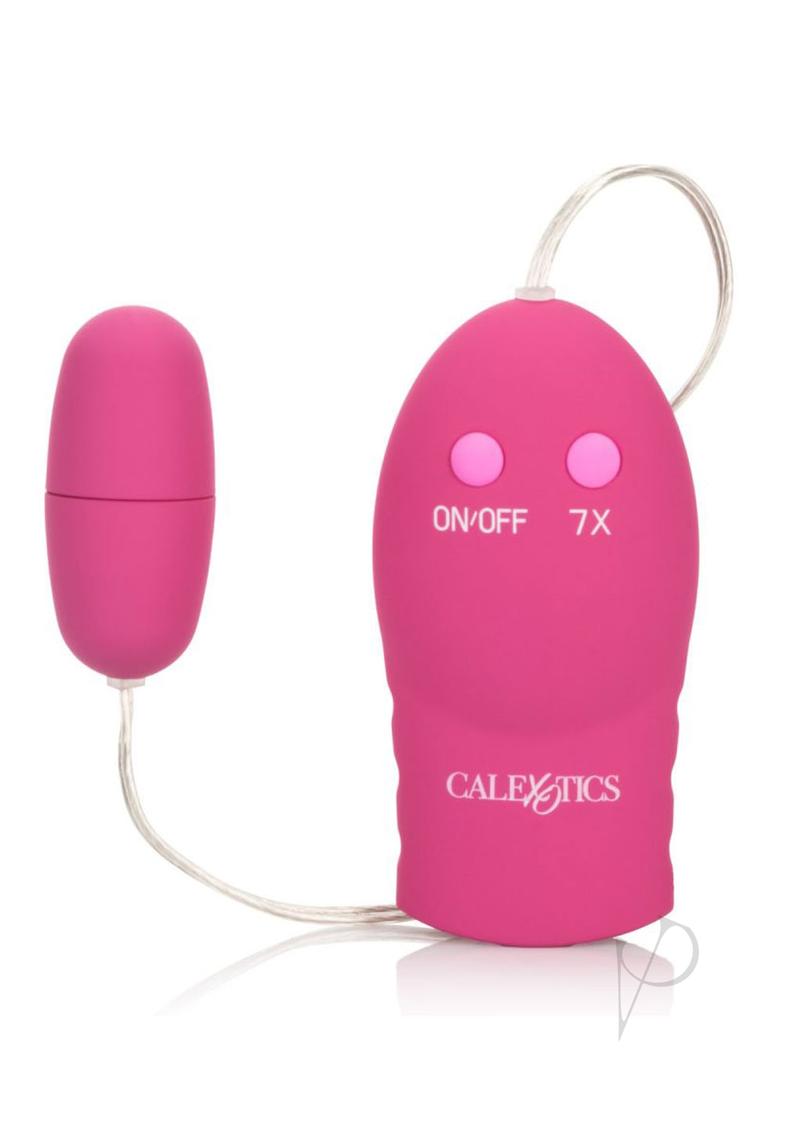 7 Function Power Play Bullet with Wired Remote Control - Pink