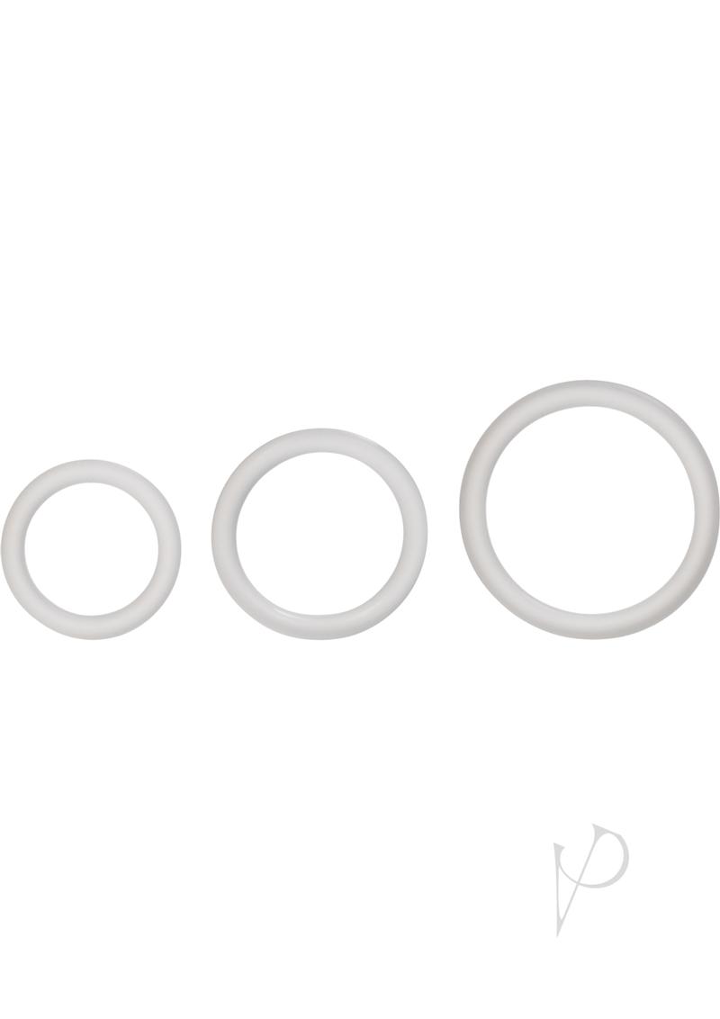 Silicone Support Rings Cock Rings (3 Piece Set) - Clear