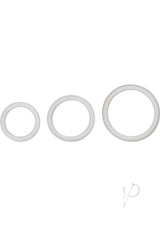 Silicone Support Rings Cock Rings (3 Piece Set) - Clear