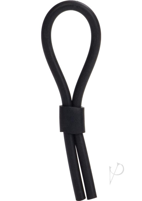 Silicone Stud Lasso Adjustable Cock Tie - Black