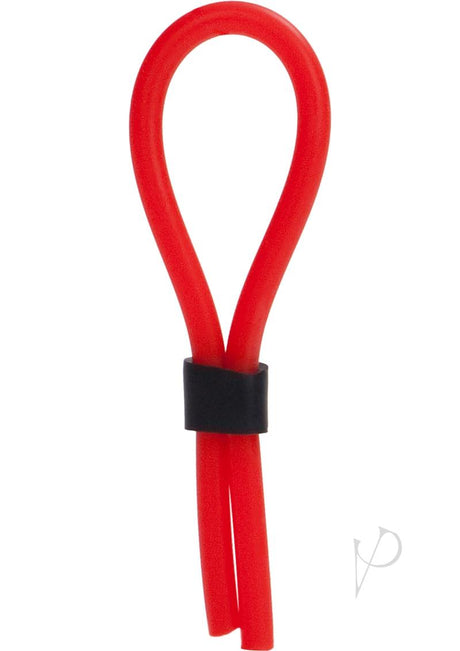 Silicone Stud Lasso Adjustable Cock Tie - Red