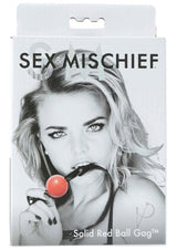 Sex and Mischief Solid Ball Gag - Red/Black