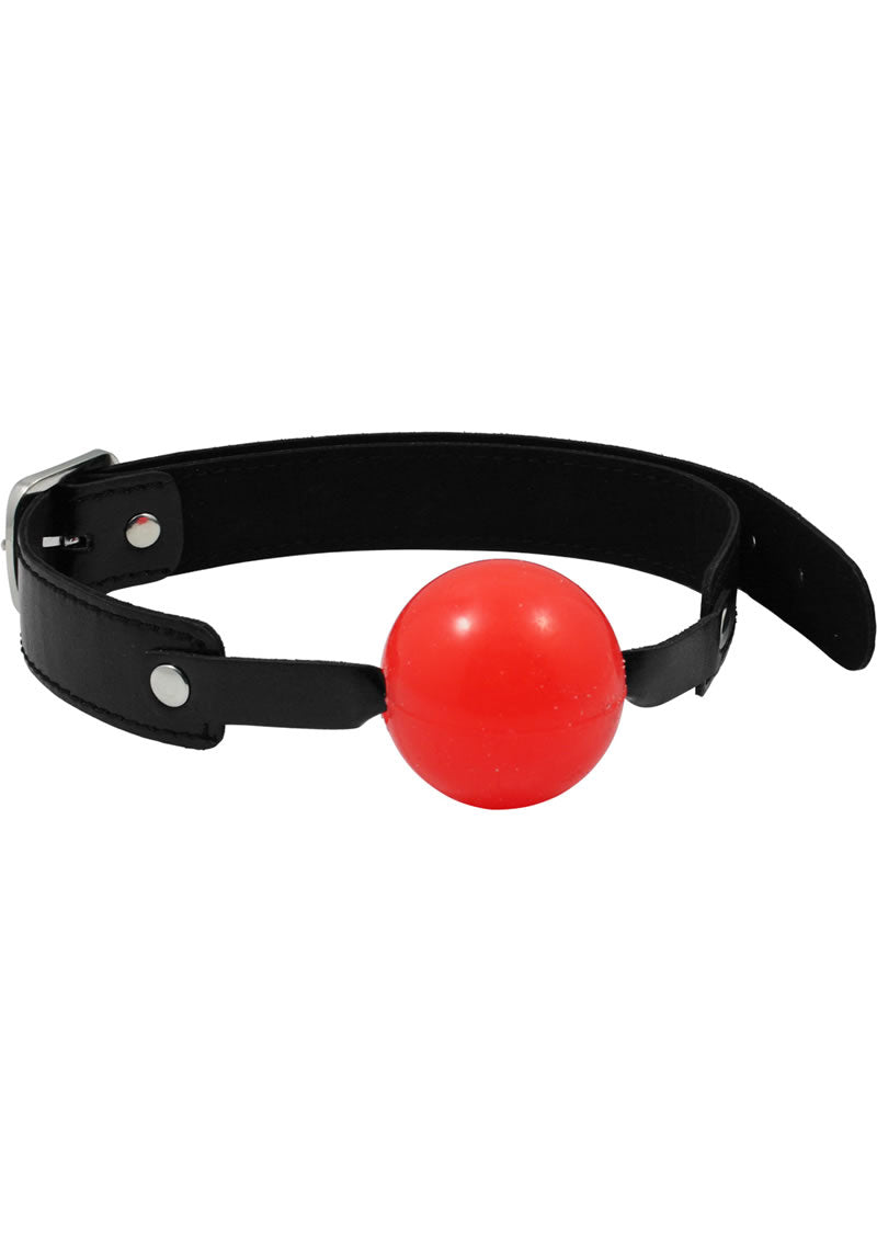 Sex and Mischief Solid Ball Gag - Red/Black