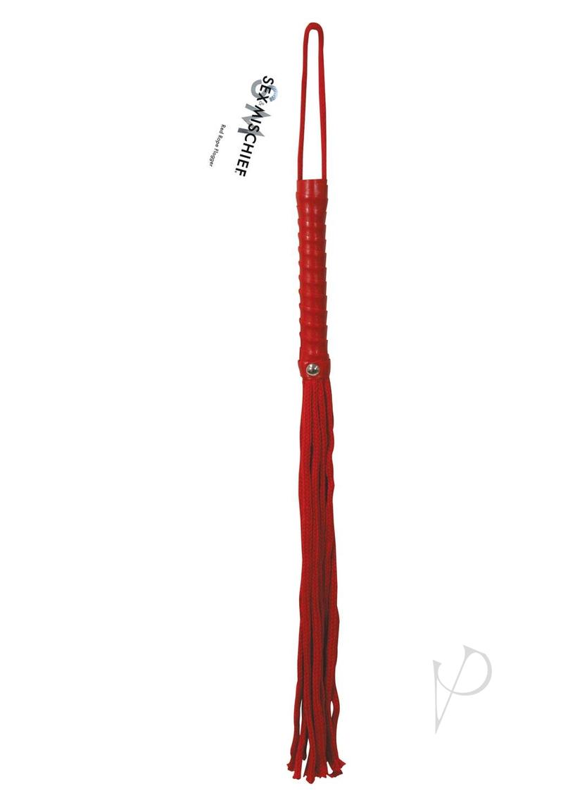 Sex and Mischief Red Rope Flogger - Red