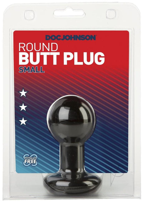 Doc Johnson Round Butt Plug - Small - Black