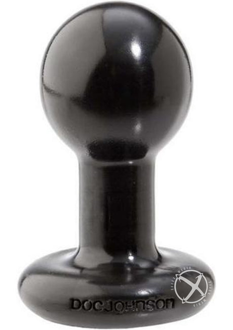 Doc Johnson Round Butt Plug - Small - Black