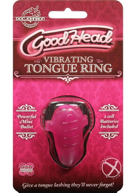 GoodHead Vibrating Tongue Ring - Pink