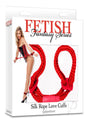 Fetish Fantasy Silk Rope Love Cuffs - Red