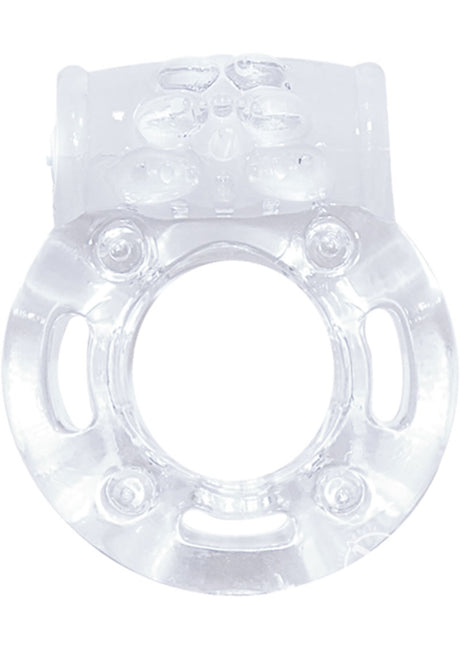 MachO Crystal Collection Vibrating Cock Ring - Clear