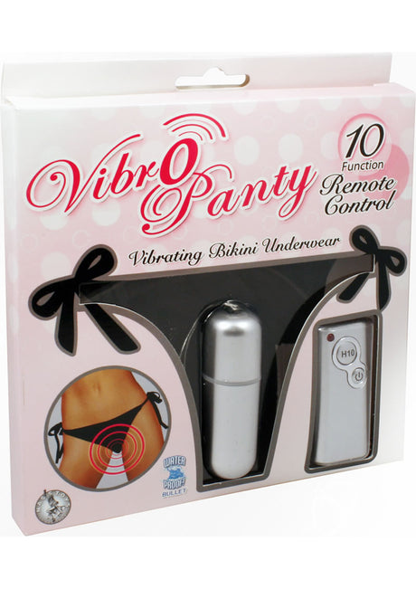 Vibro Panty Vibrating Bikini Remote Control Underwear Panty Vibe - OS - Black