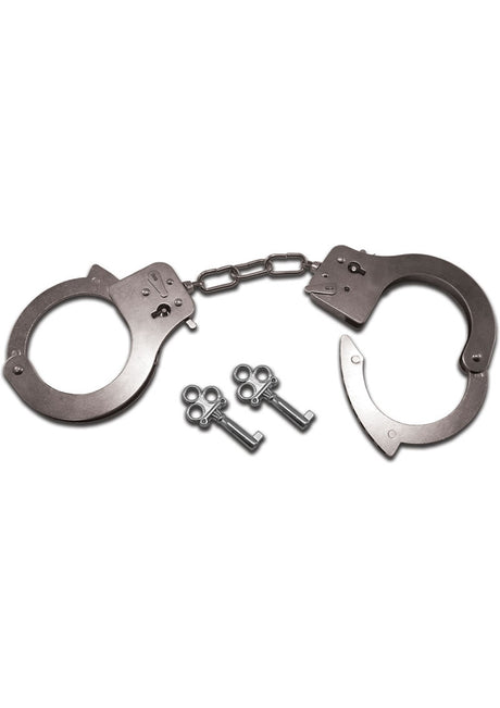 Sex and Mischief Metal Handcuffs - Silver